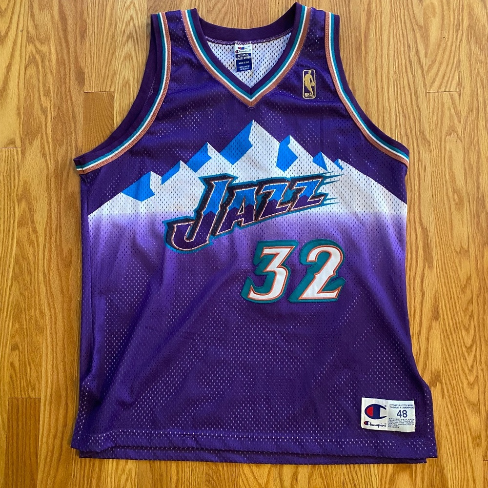 1996-97 Karl Malone Pro-Cut Champion Jersey! First Finals! NBA 50th Anniversary